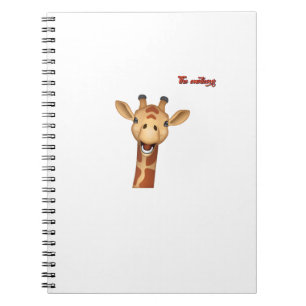 emoji happy enthusiastic giraffe face notebook