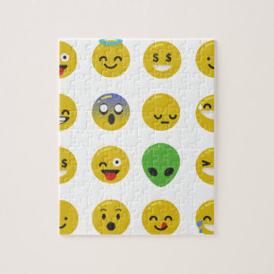 Emoji happy face jigsaw puzzle