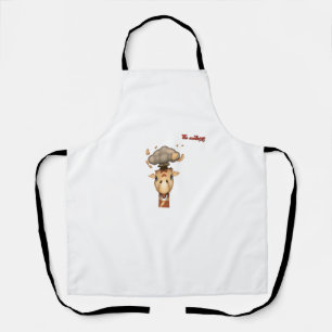 emoji head exploding giraffe face apron