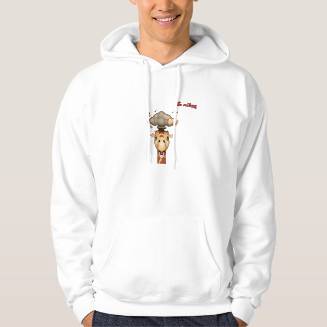 emoji head exploding giraffe face   hoodie (Front)