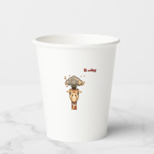emoji head exploding giraffe face paper cups