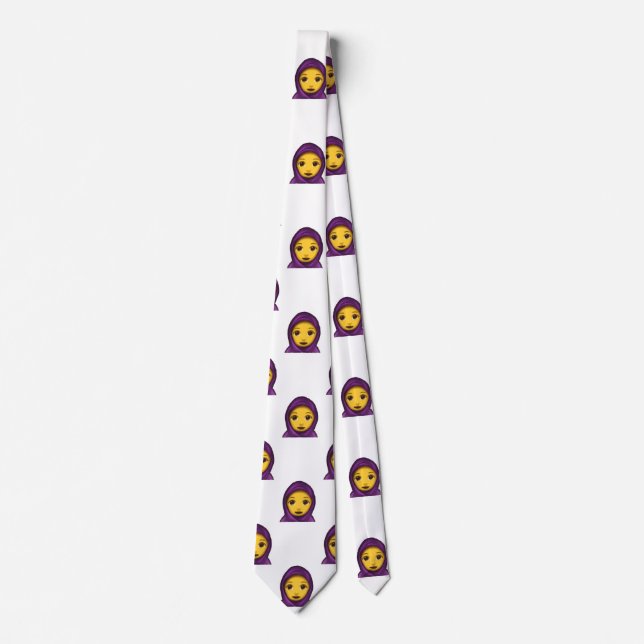 emoji hijab menswear mens necktie neck tie (Front)