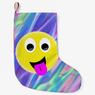 emoji hologram christmas stocking xmas
