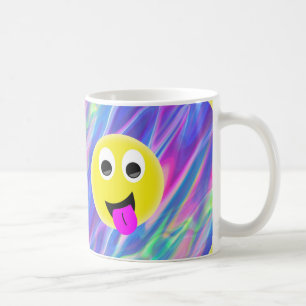 emoji hologram coffee mug
