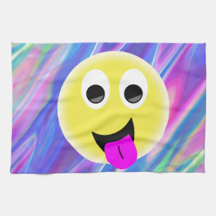 emoji hologram tea towel