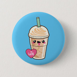 Emoji Iced Latte 6 Cm Round Badge