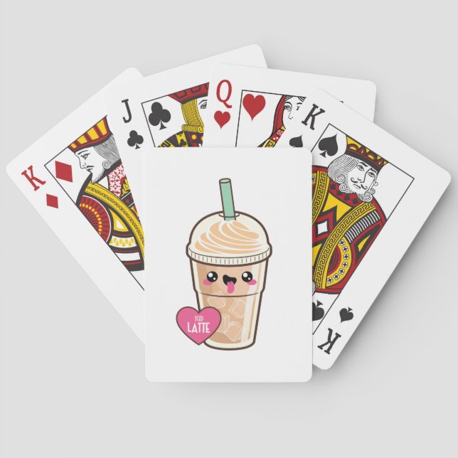 Emoji Iced Latte Playing Cards (Back)