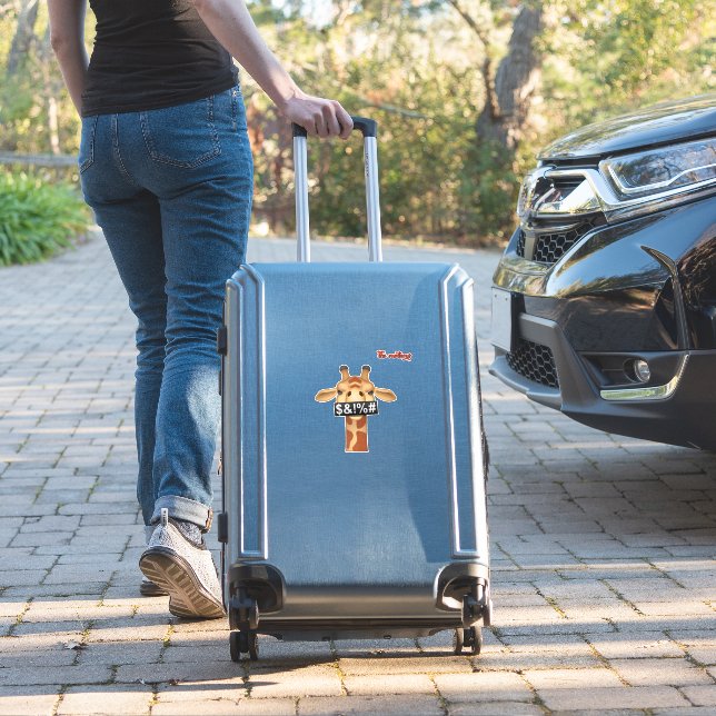 emoji insulting angry giraffe face  (Suitcase Insitu)