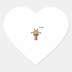 emoji insulting angry giraffe face heart sticker