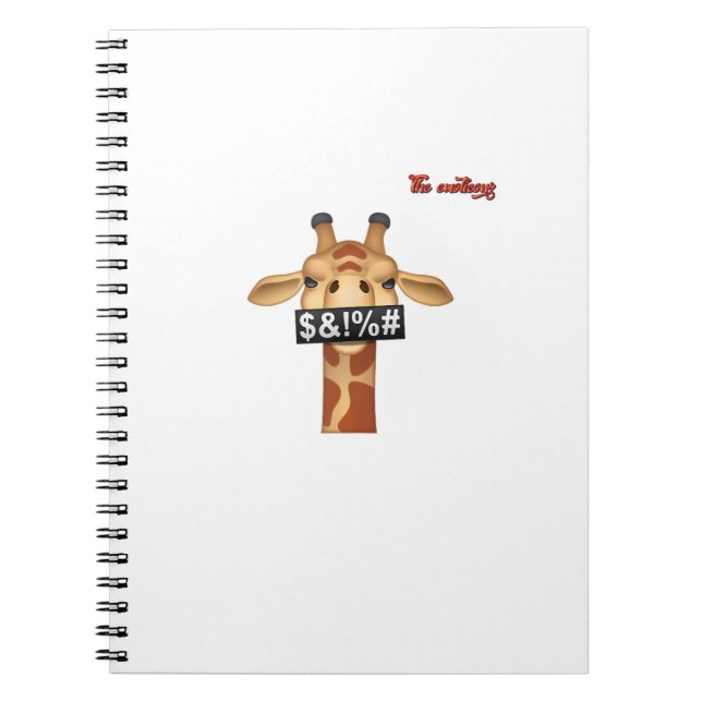 emoji insulting angry giraffe face  notebook (Front)