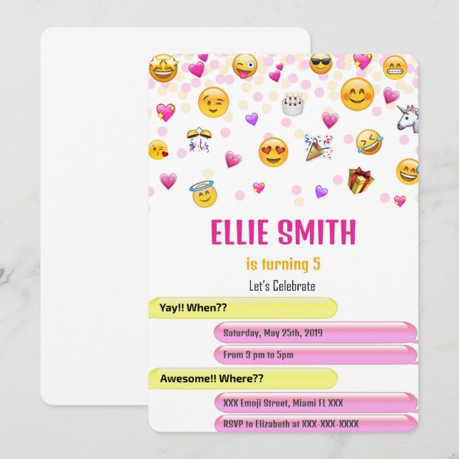 Emoji Invitation (Front/Back)