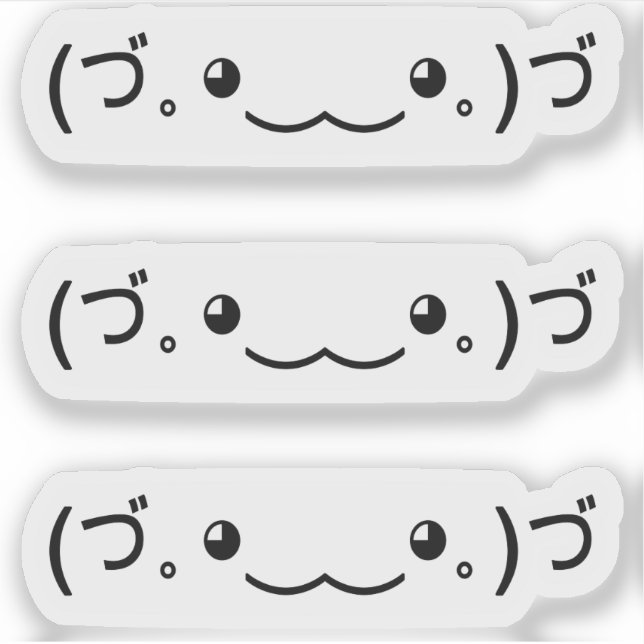 Emoji Kawaii Face text-based emoticon (づ｡◕‿‿◕｡)づ (Front)