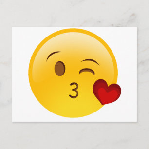emoji-kiss-face postcard