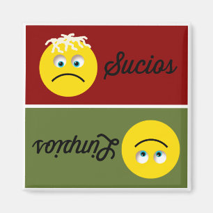 Emoji Limpios Sucios Spanish Dishwasher Magnet