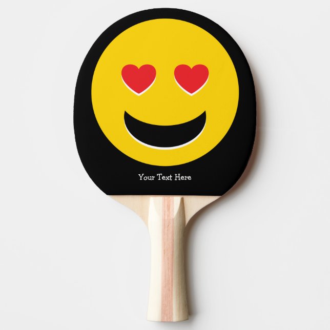 Emoji Love Ping Pong Paddle (Front)