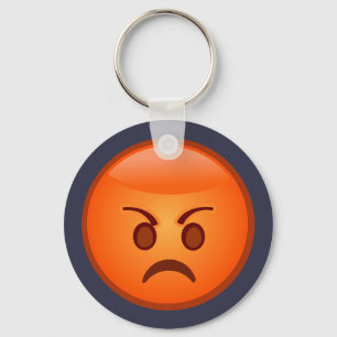 Emoji Mad Face Key Ring