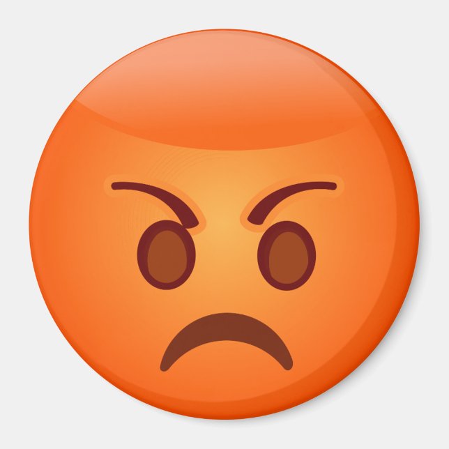 Emoji Mad Face Magnet (Front)