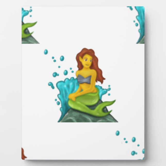 emoji mermaid plaque (Front)