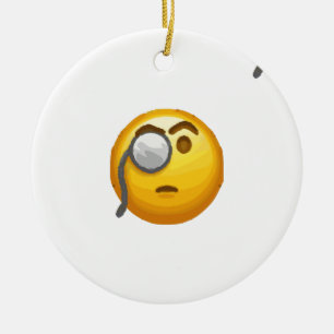 emoji monocle ceramic tree decoration