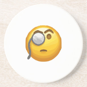 emoji monocle coaster