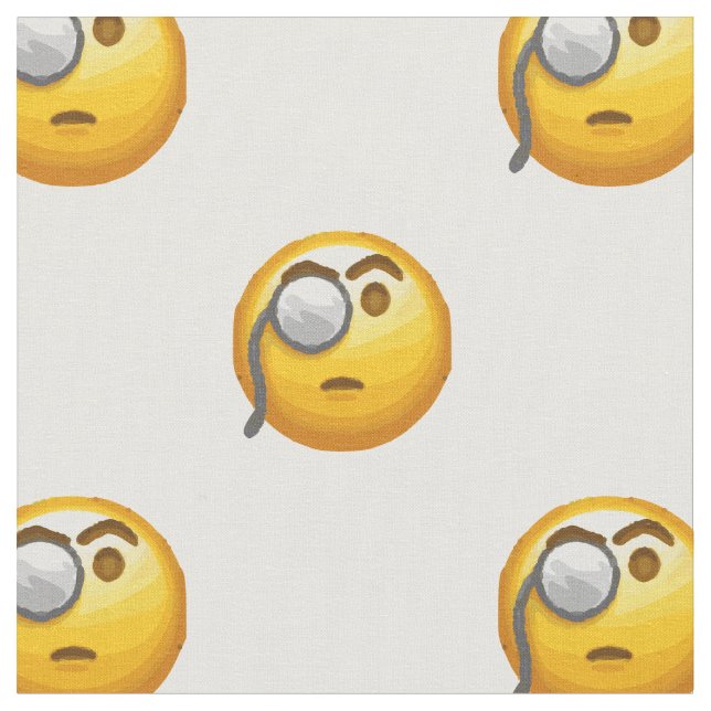 emoji monocle fabric (Close Up)