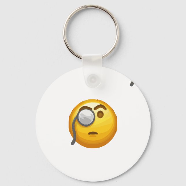 emoji monocle key ring (Front)