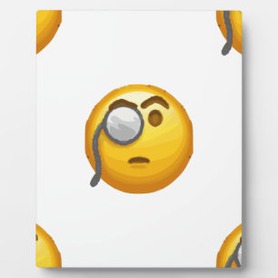emoji monocle plaque