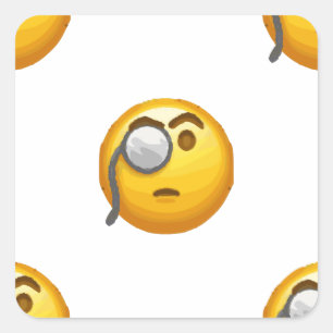 emoji monocle square sticker