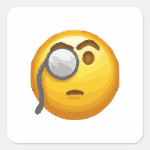 emoji monocle square sticker