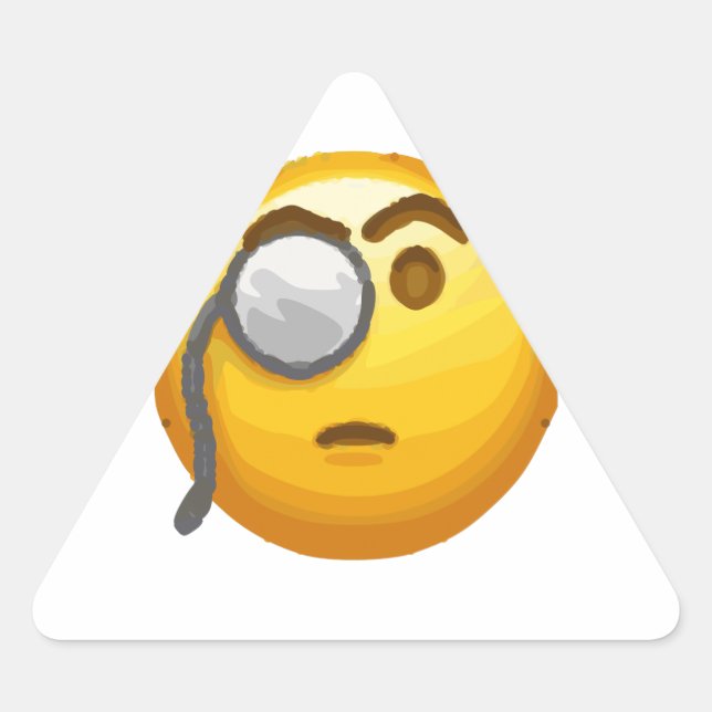 emoji monocle triangle sticker (Front)