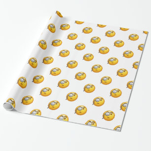 emoji monocle wrapping paper
