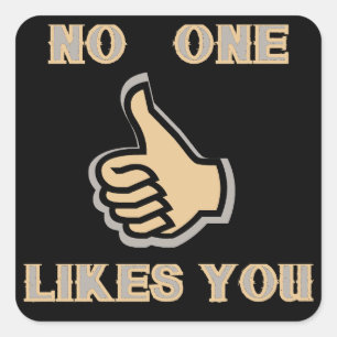Emoji: No One Likes You Square Sticker