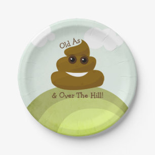 Emoji Over The Hill Birthday Party Paper Plates