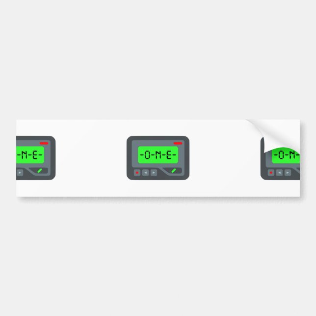 emoji pager bumper sticker (Front)