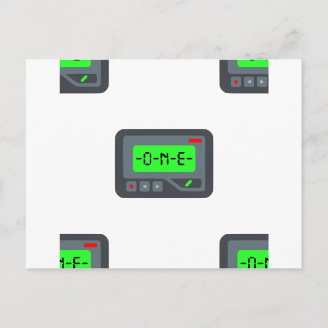 emoji pager postcard (Front)