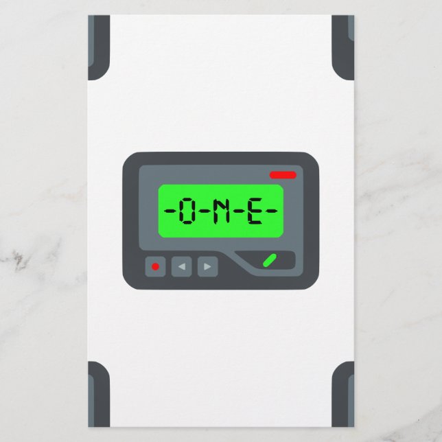 emoji pager stationery (Front)