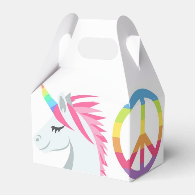 Emoji Party Favour Box- Peace, Love, Unicorn, Doug Box (Back Side)