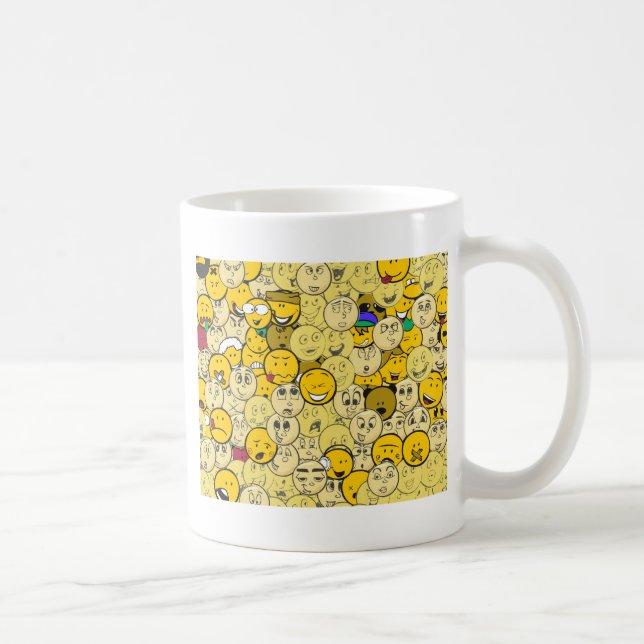 Emoji Pattern Coffee Mug (Right)