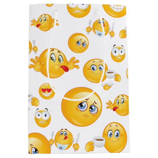 Emoji Pattern Medium Gift Bag (Front)