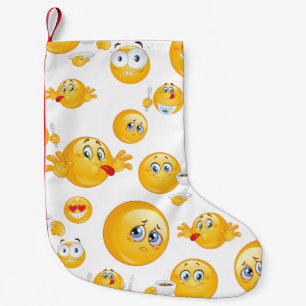 Emoji Pattern Small Christmas Stocking