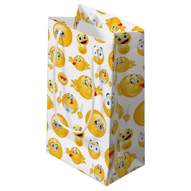 Emoji Pattern Small Gift Bag (Front Angled)