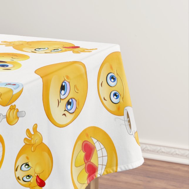 Emoji Pattern Tablecloth (In Situ)