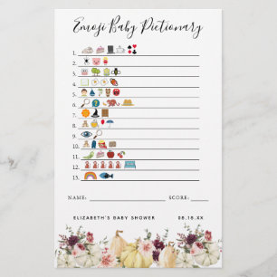 Emoji Pictionary Baby Shower Game