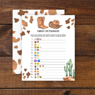 Emoji picture game Cowboy baby shower