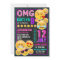 Emoji Pink Glitter Birthday Invitation