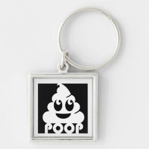 Emoji Poo Square Key Ring