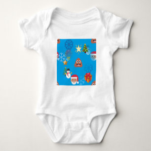 emoji poop christmas baby bodysuit