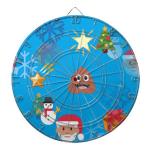 emoji poop christmas dartboard