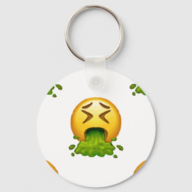 emoji puking key ring (Front)