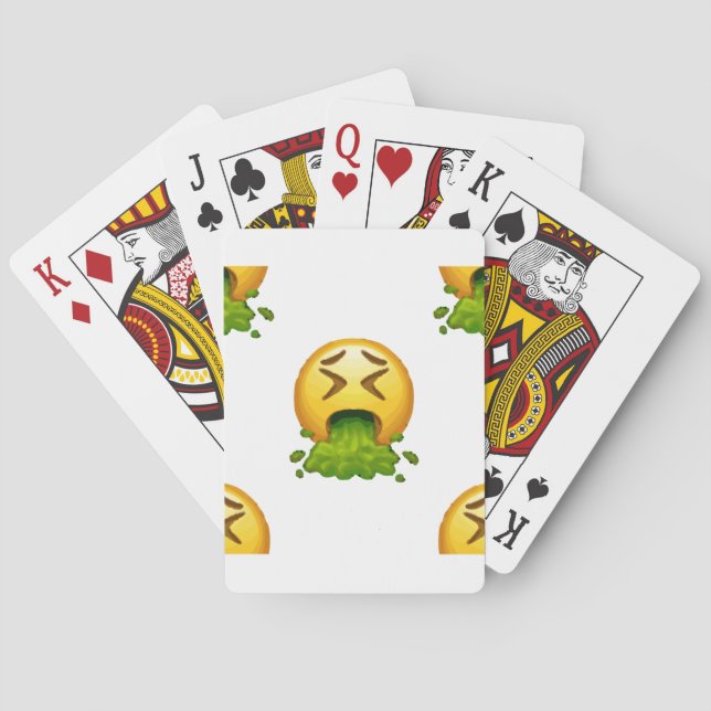 emoji puking playing cards (Back)